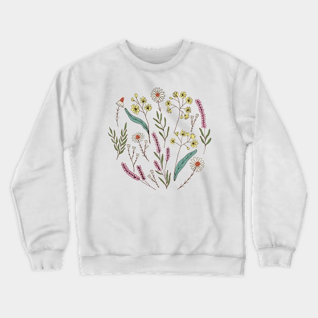 Bedtime tea calming herbs in mint green Crewneck Sweatshirt by Natalisa